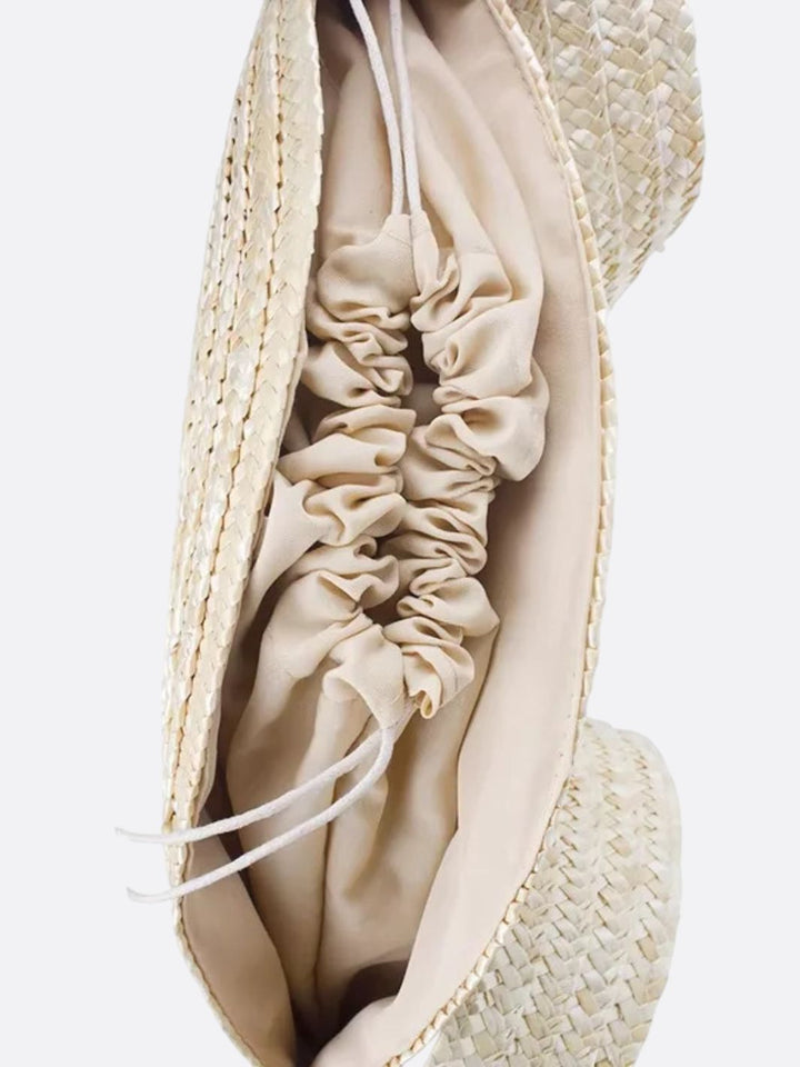 Large round straw bag