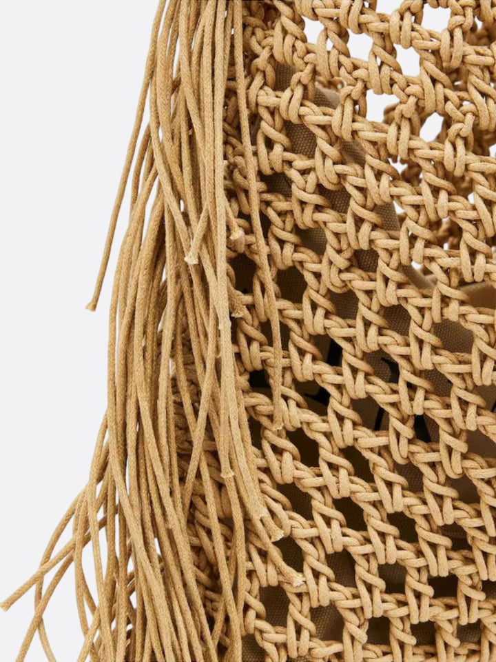 Bohemian straw bag