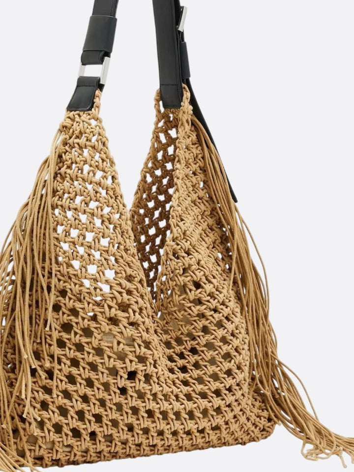 Bohemian straw bag